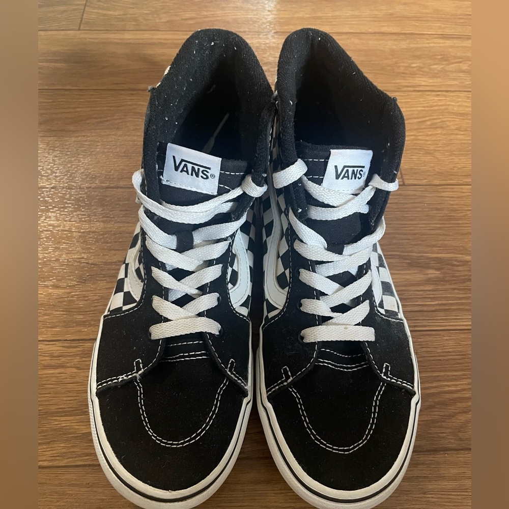Vans SK8-Hi Platform 2.0 Women's Black White Checkerboard women’s size 5 - Picture 5 of 6